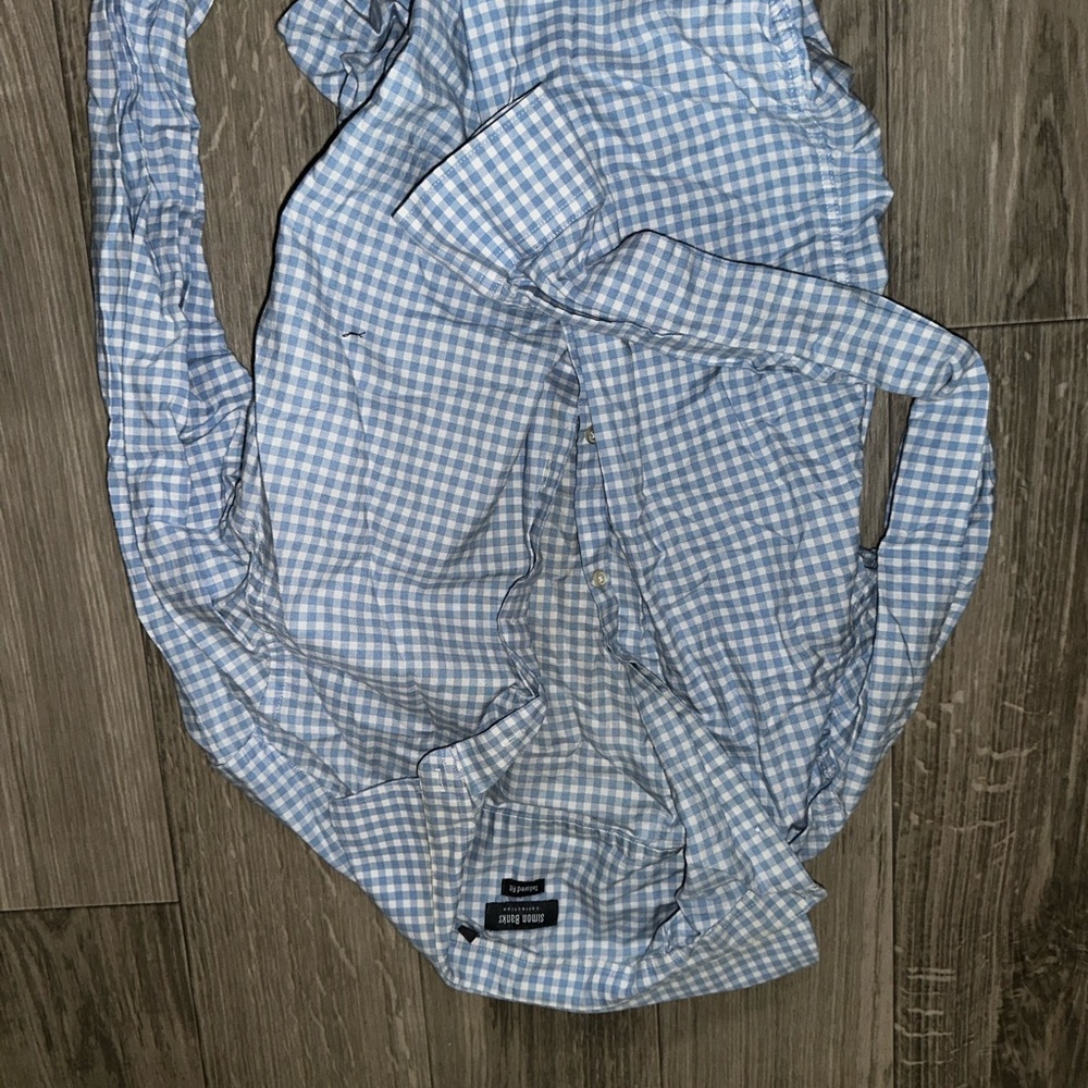 Button down blue dress shirt